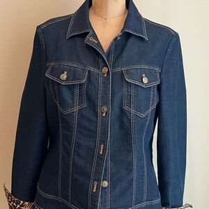 Lafayette 148 New York Blue Jean Jacket